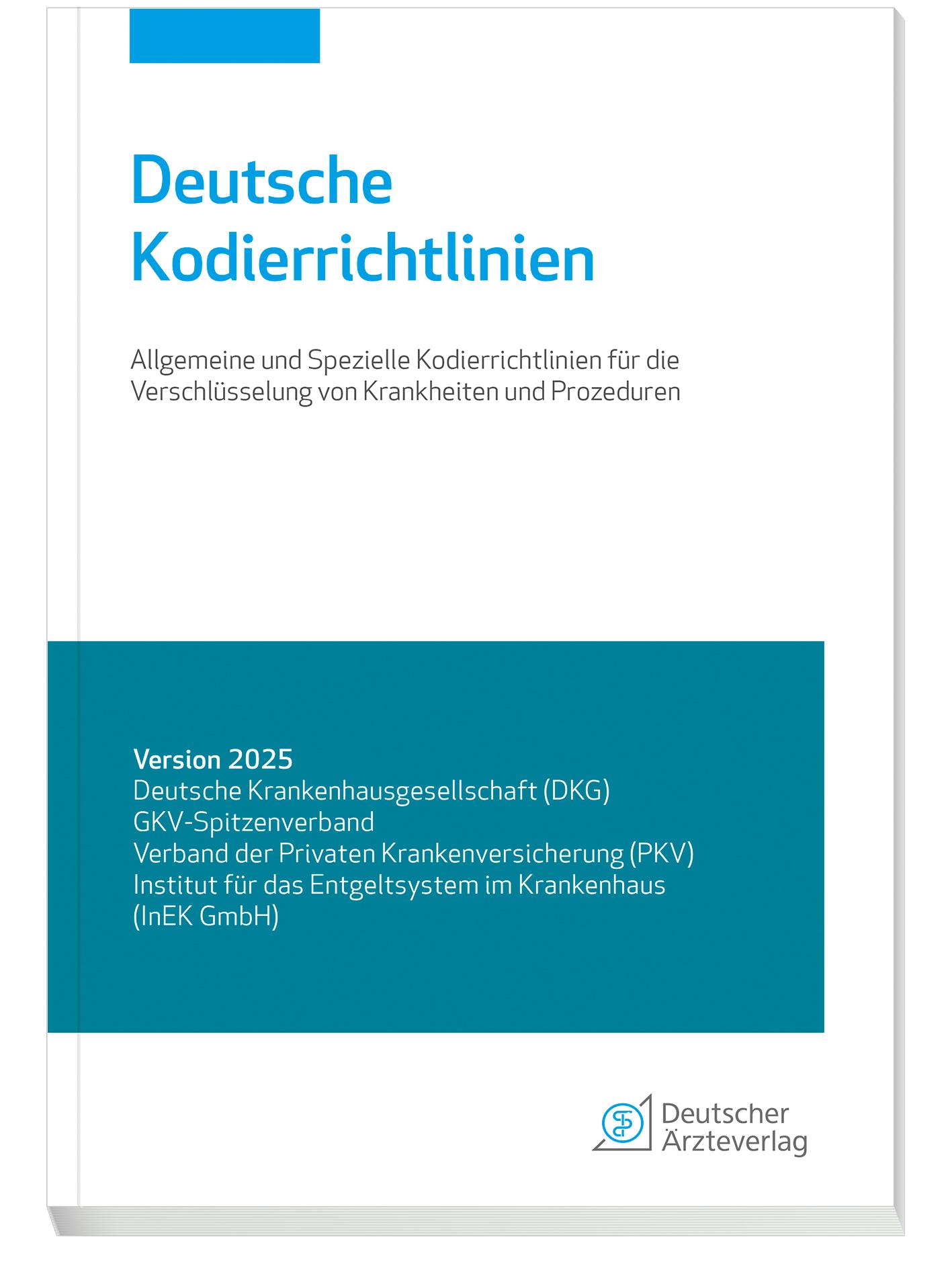 Vorderes Coverbild Deutsche Kodierrichtlinien Version 2025