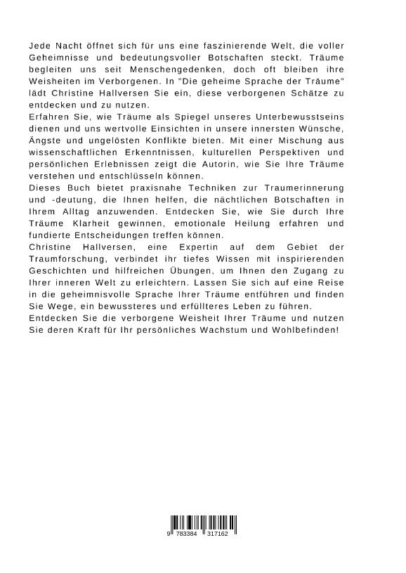 Rückseitencover Die geheime Sprache der Träume