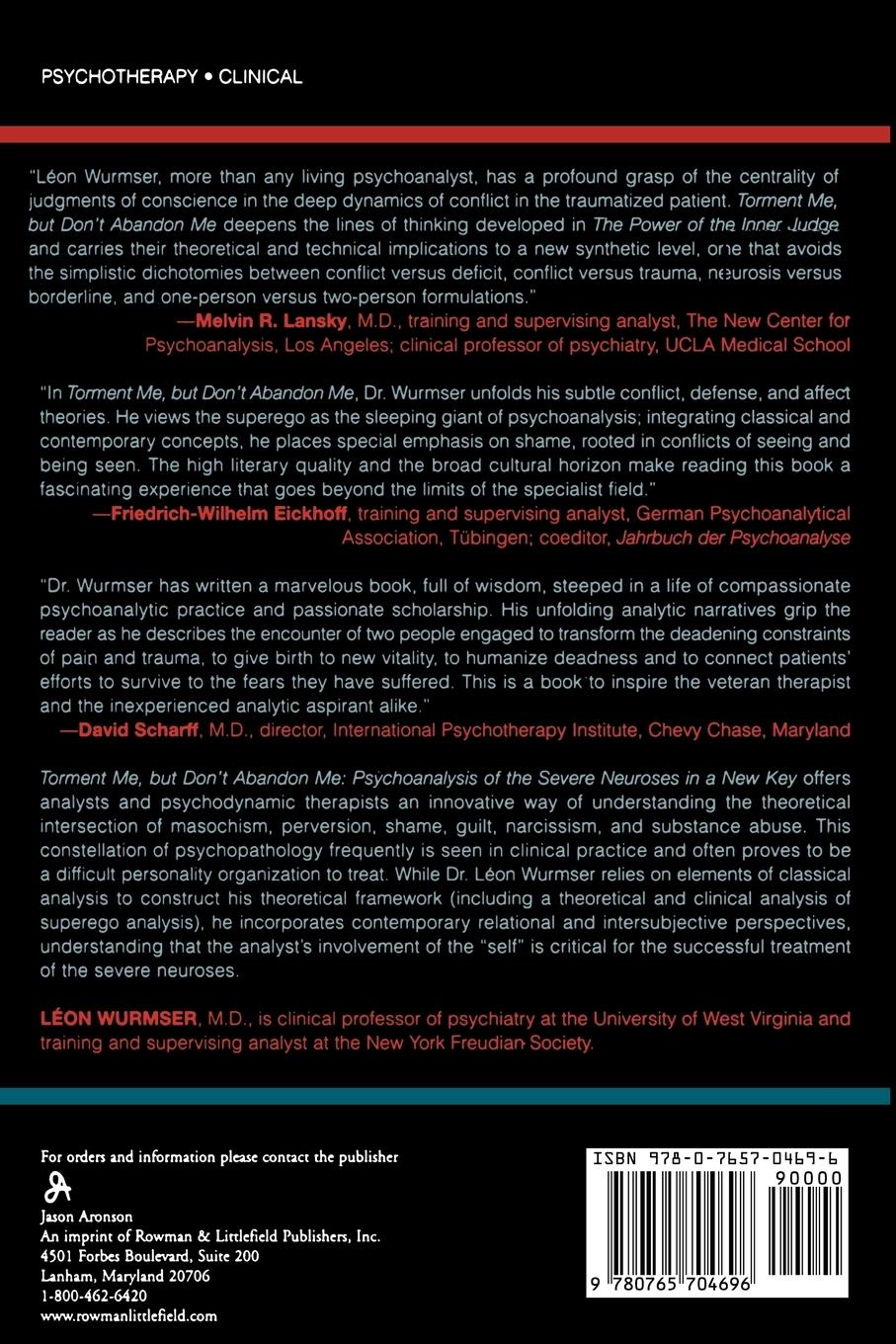 Rückseitencover Torment Me, But Don't Abandon Me