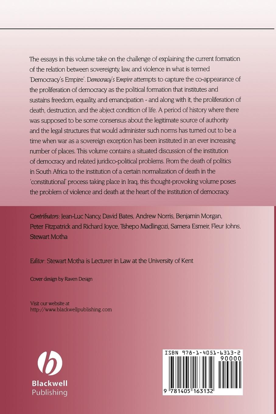 Rückseitencover Democracy's Empire