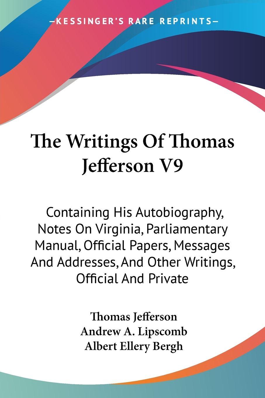 Vorderes Coverbild The Writings Of Thomas Jefferson V9
