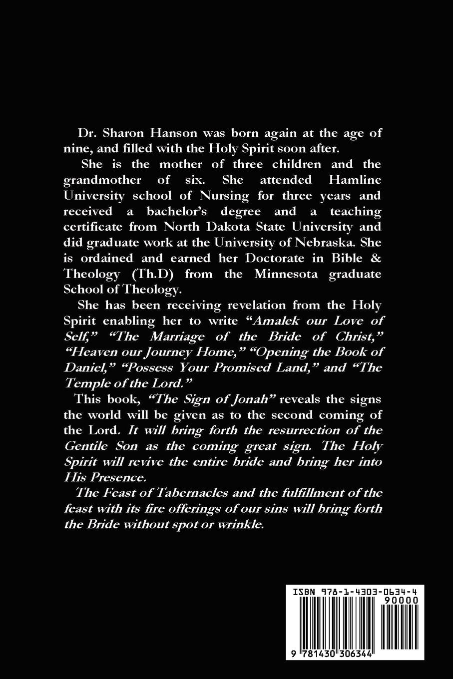 Rückseitencover The Sign of Jonah