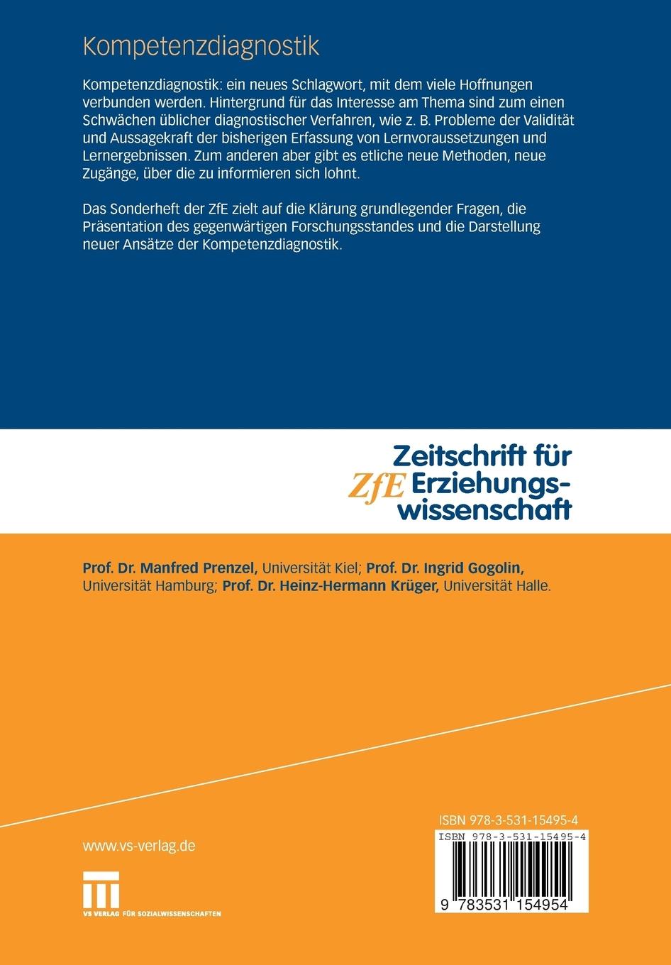 Rückseitencover Kompetenzdiagnostik