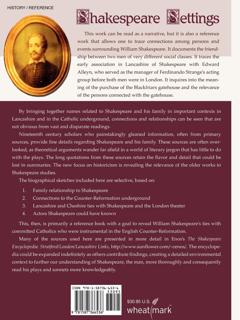 Rückseitencover Shakespeare Settings