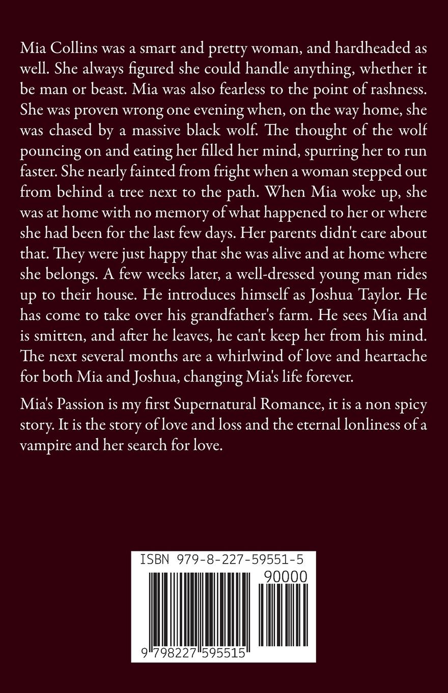 Rückseitencover Mia's Passion