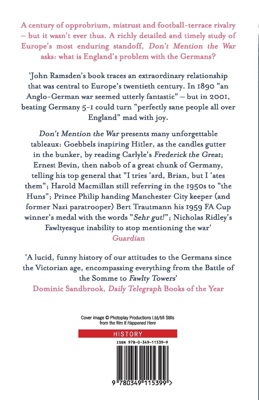 Rückseitencover Don't Mention The War