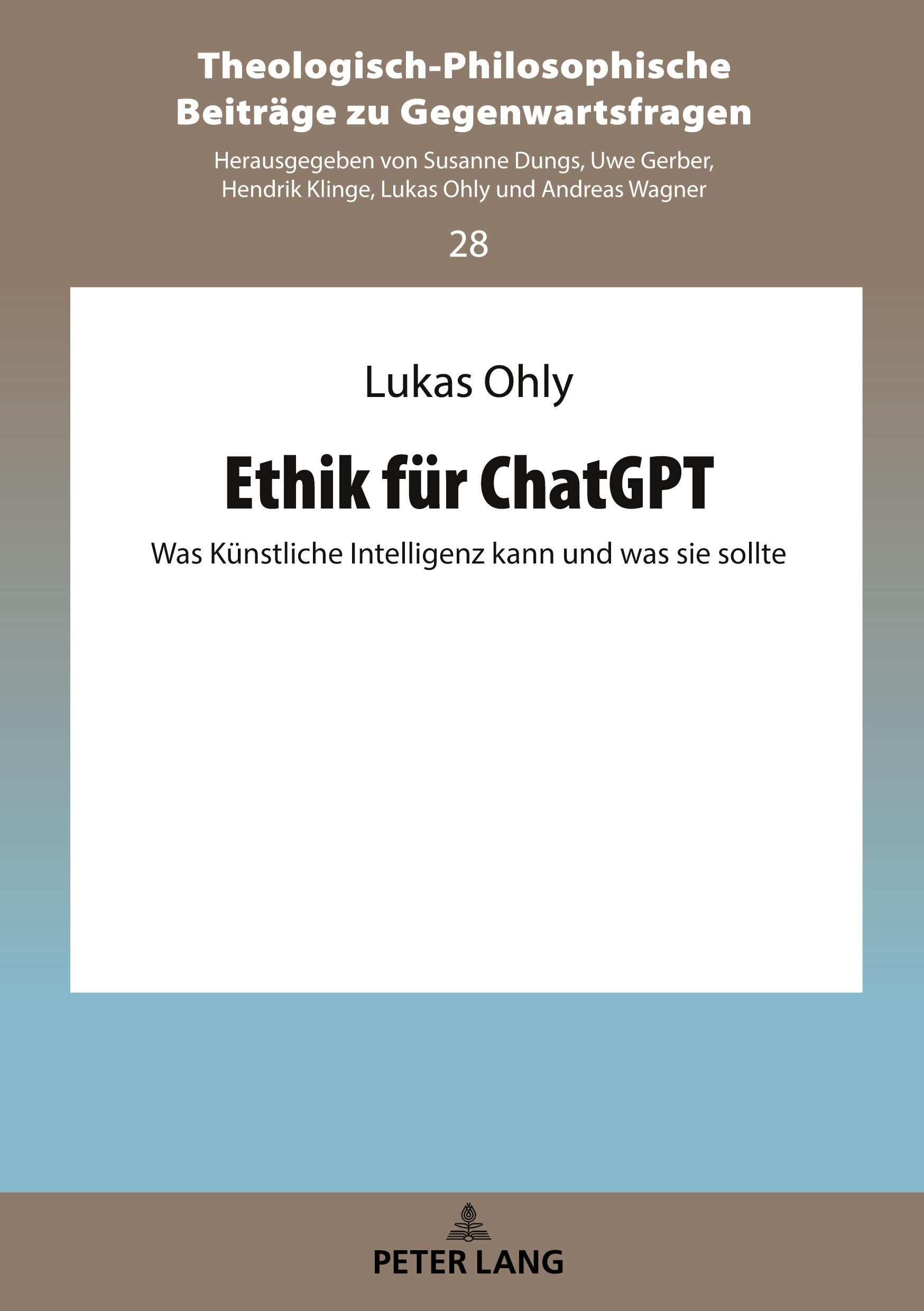 Vorderes Coverbild Ethik für ChatGPT
