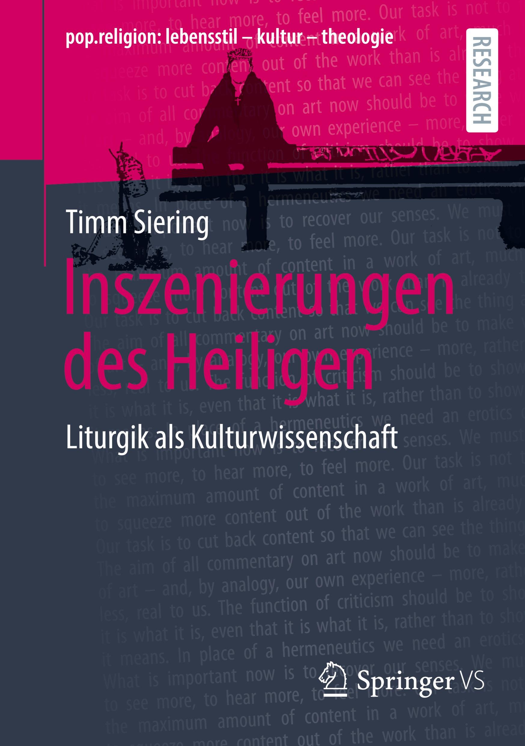 Vorderes Coverbild Inszenierungen des Heiligen