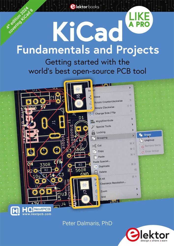 Vorderes Coverbild KiCad Like A Pro - Fundamentals and Projects