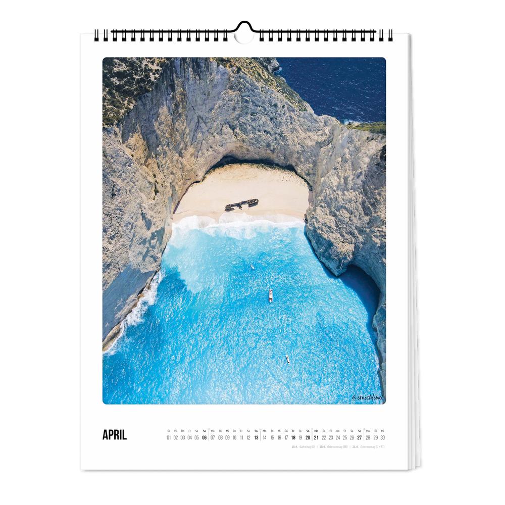 Beispielinhalt (Bild) Wandkalender 2025 - Die Welt von oben