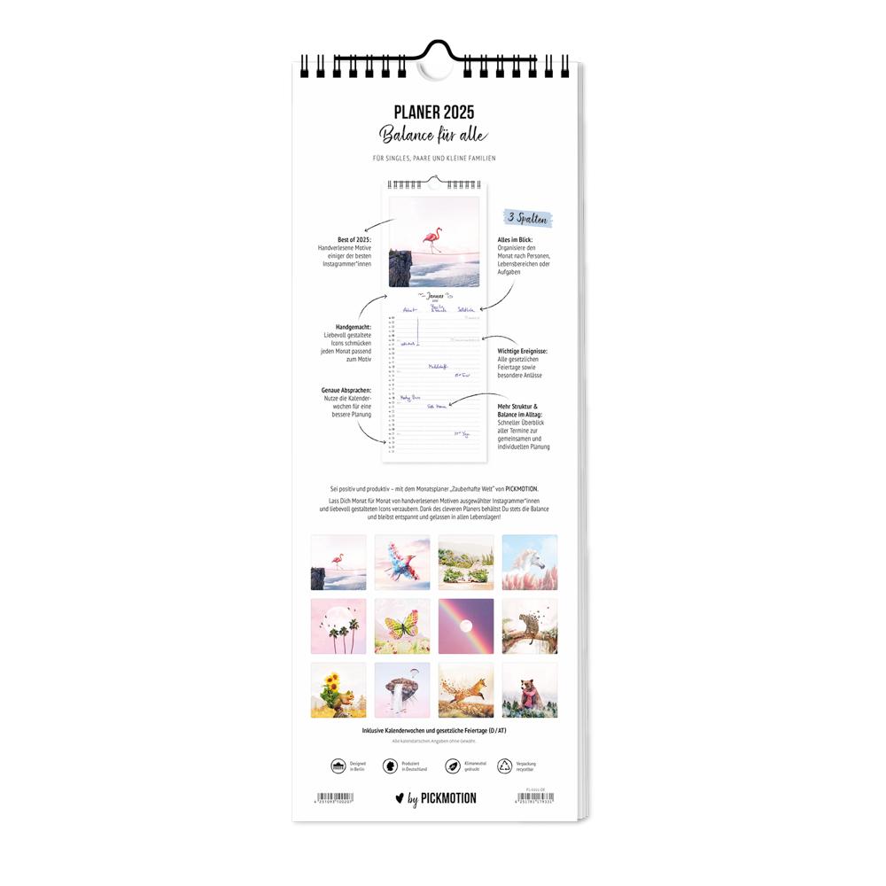 Beispielinhalt (Bild) Planer 2025 - Zauberhafte Welt