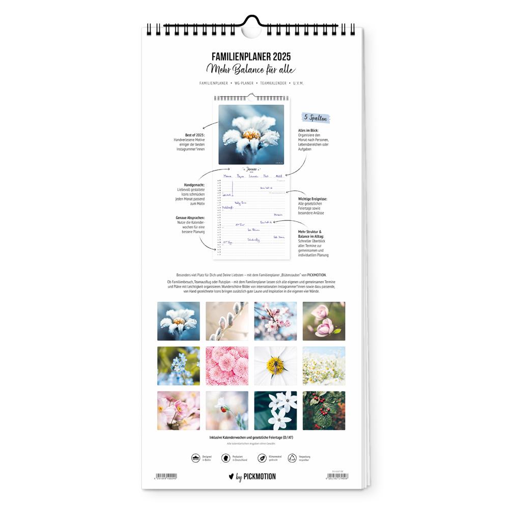 Beispielinhalt (Bild) Familienplaner 2025 - Blütenzauber