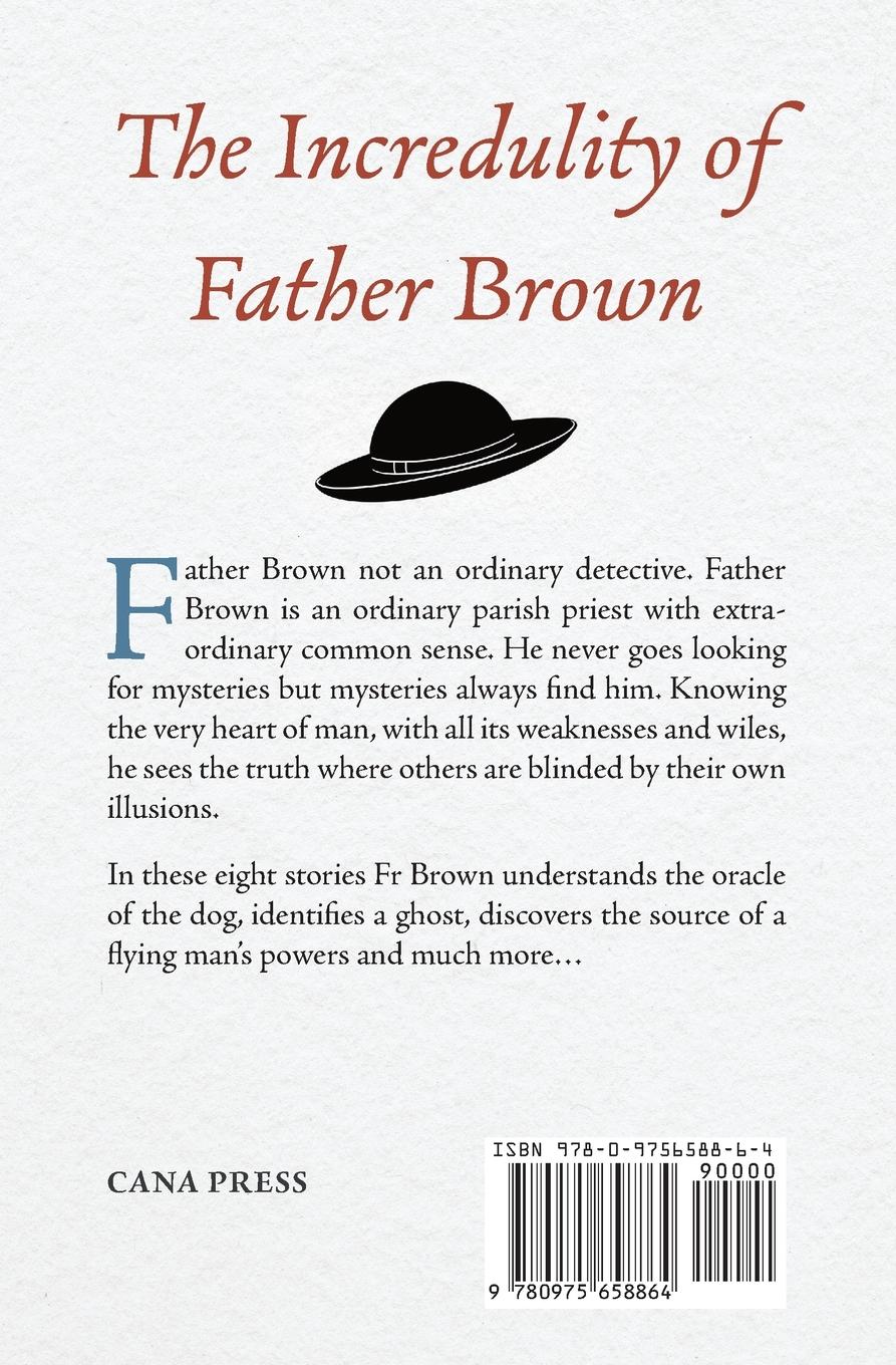 Rückseitencover The Incredulity of Father Brown