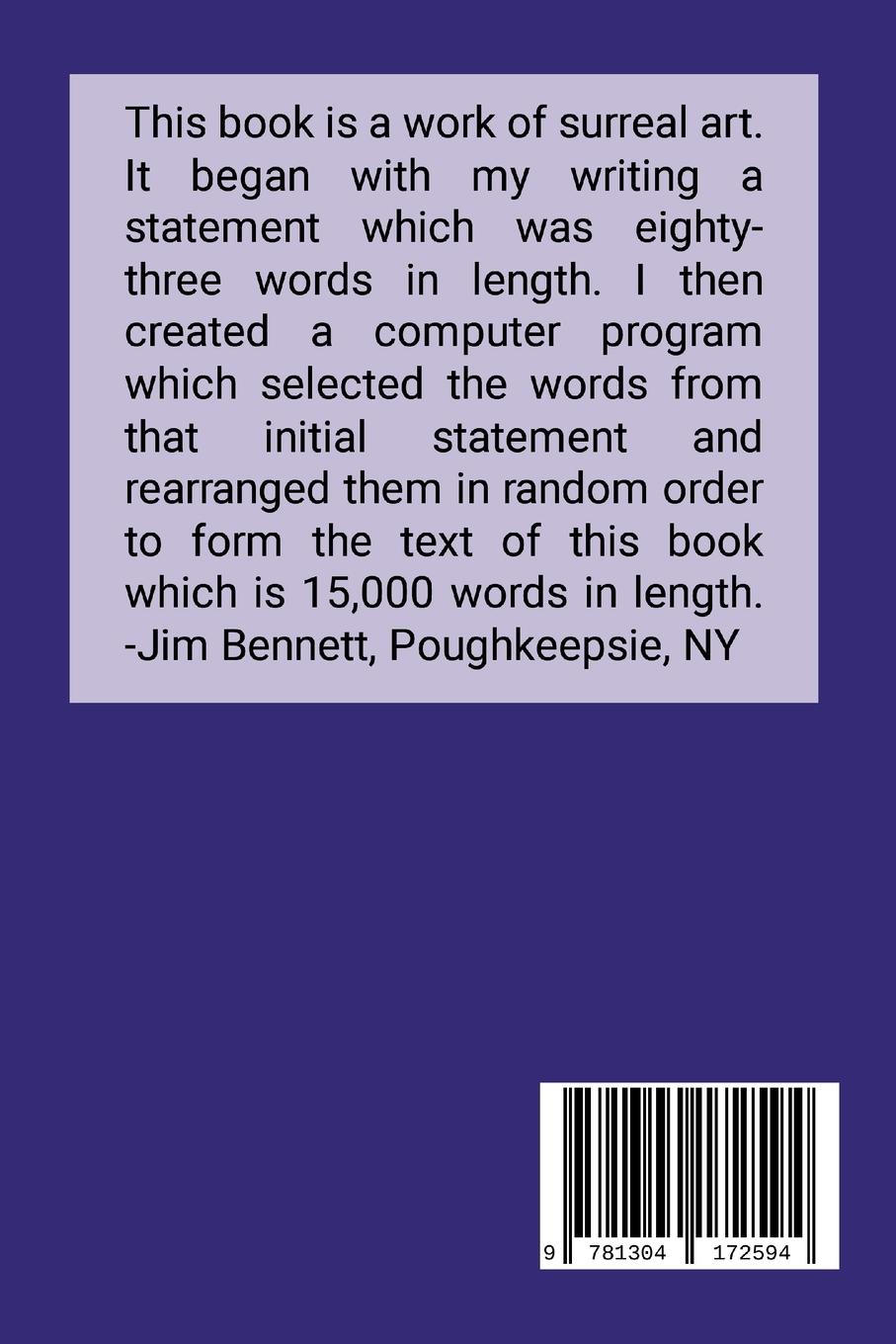 Rückseitencover Work This Surreal Is Art a Book of