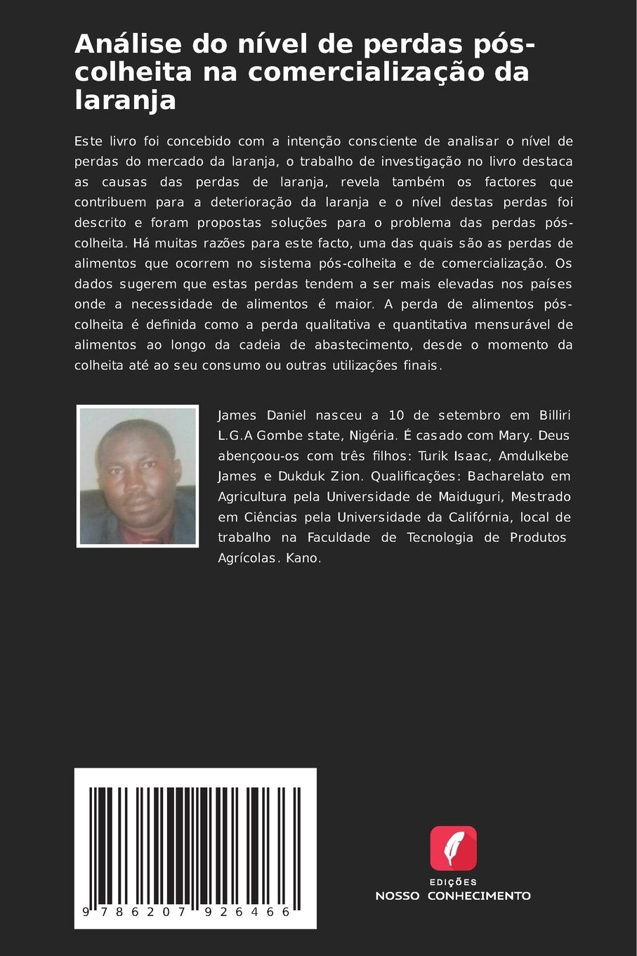Rückseitencover Análise do nível de perdas pós-colheita na comercialização da laranja