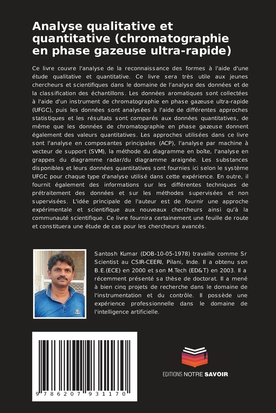 Rückseitencover Analyse qualitative et quantitative (chromatographie en phase gazeuse ultra-rapide)