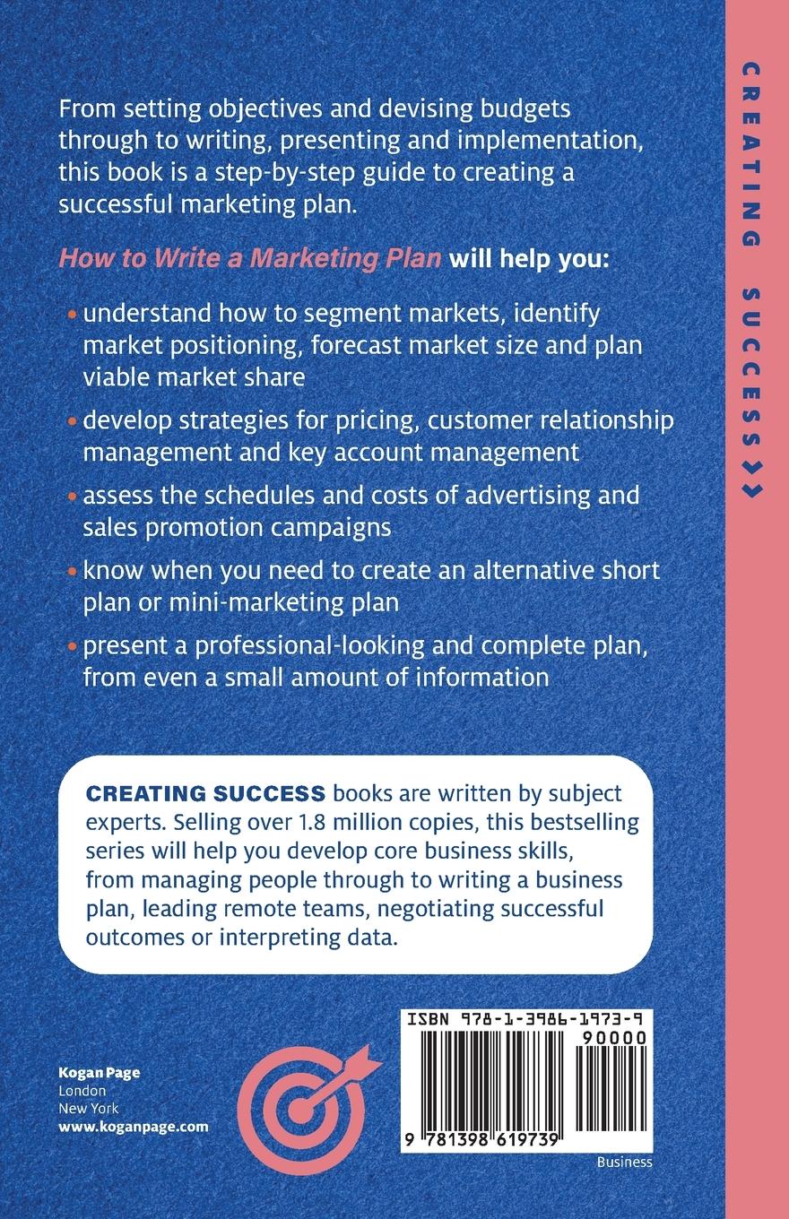 Rückseitencover How to Write a Marketing Plan