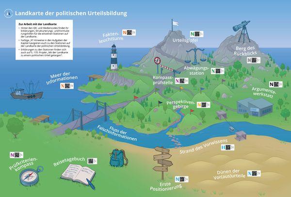Vorderes Coverbild Poster: Landkarte der politischen Urteilsbildung