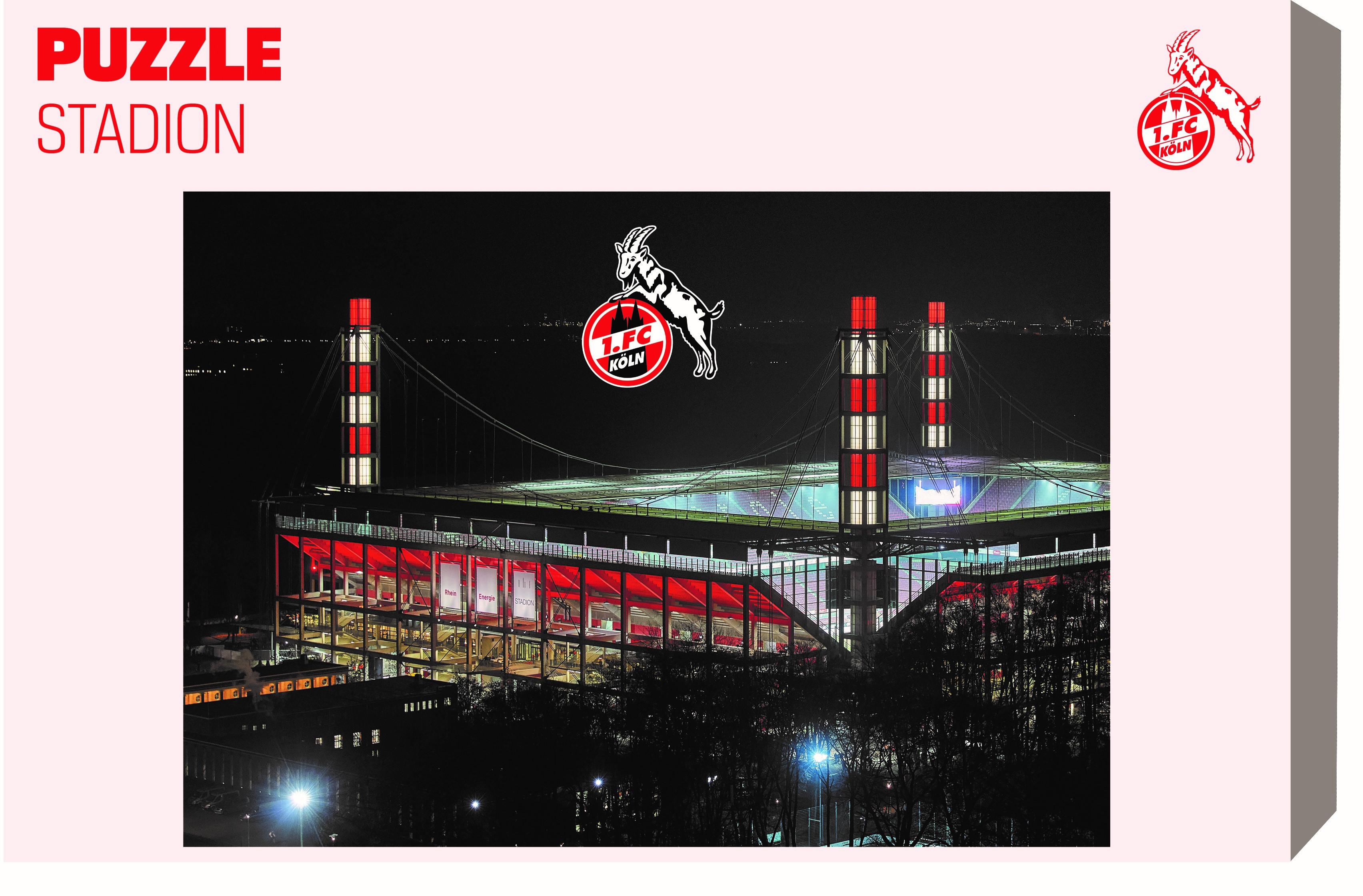 Vorderes Coverbild 1. FC Köln 1000-Teile-Puzzle Stadion
