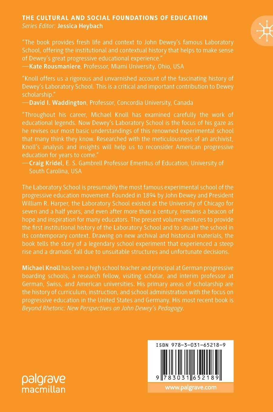 Rückseitencover John Dewey's Laboratory School