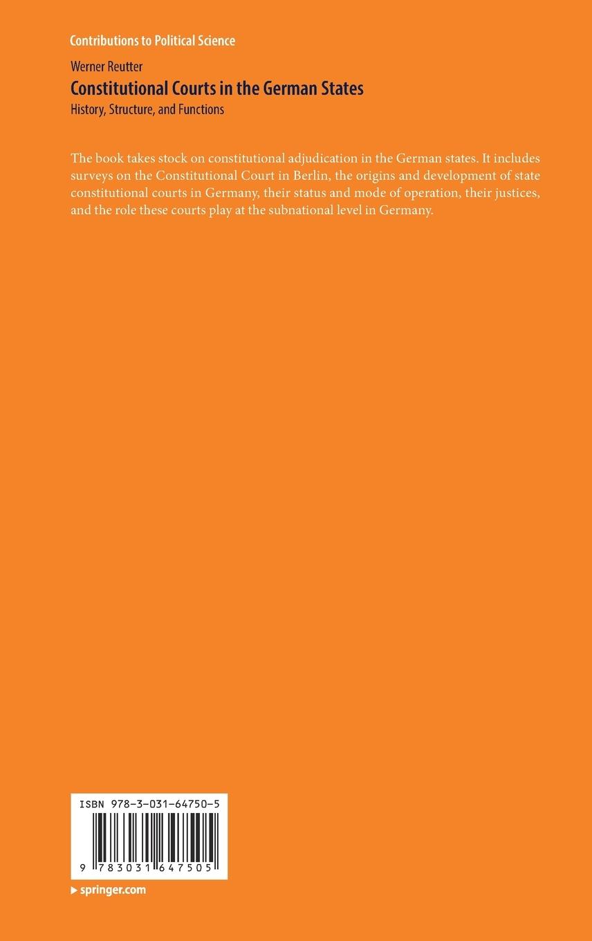 Rückseitencover Constitutional Courts in the German States