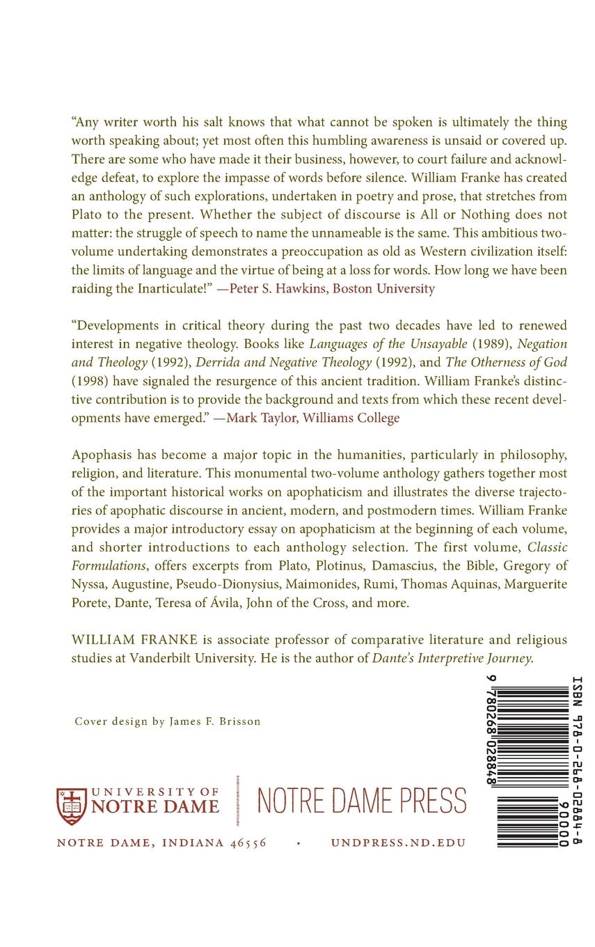 Rückseitencover On What Cannot Be Said