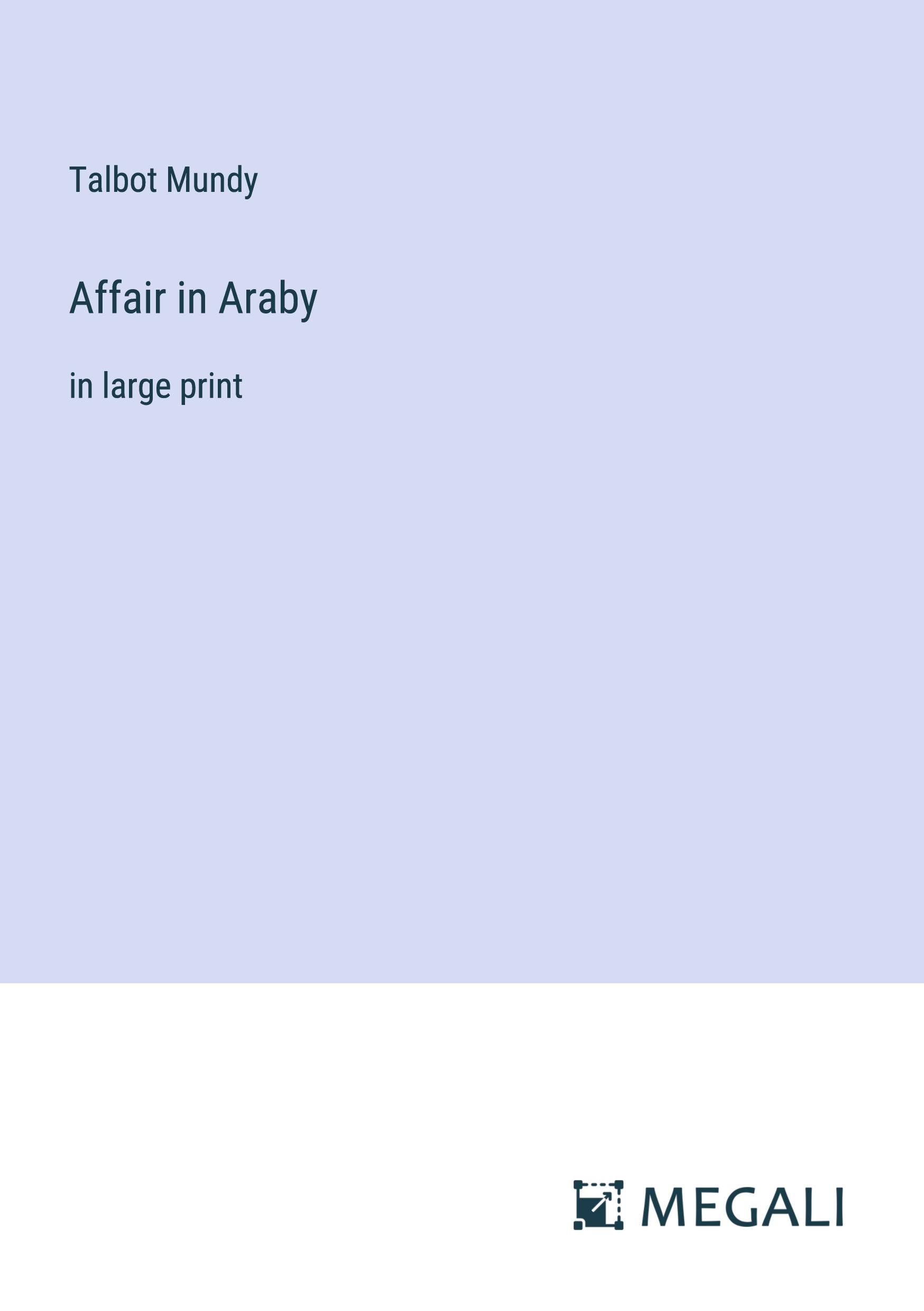 Vorderes Coverbild Affair in Araby