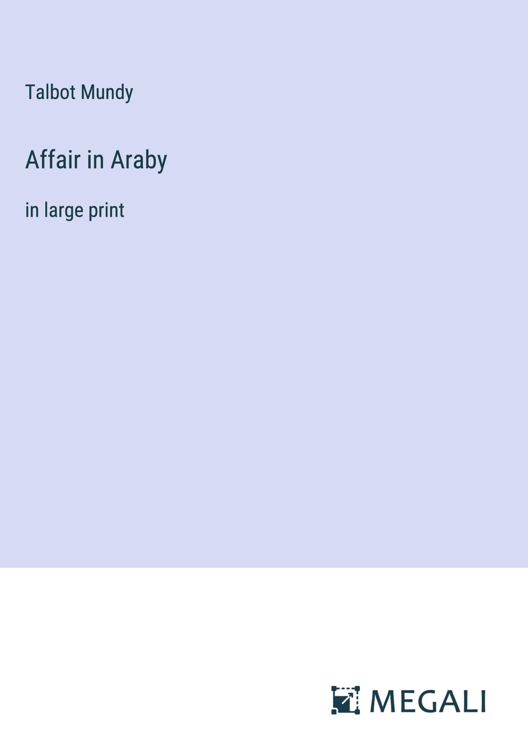 Vorderes Coverbild Affair in Araby