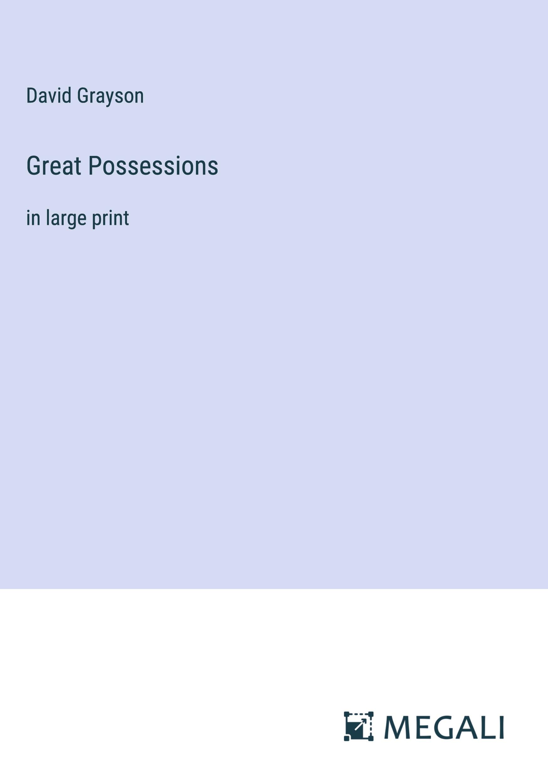 Vorderes Coverbild Great Possessions