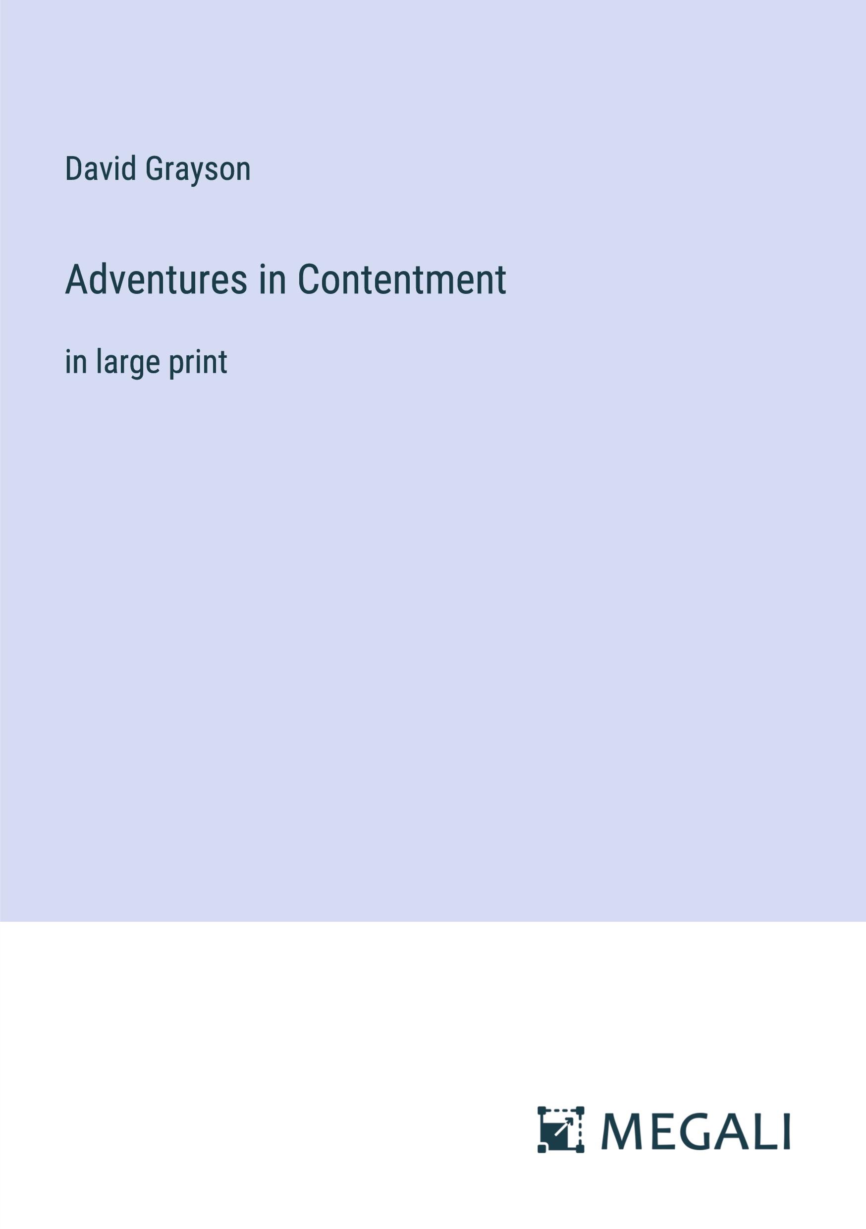 Vorderes Coverbild Adventures in Contentment