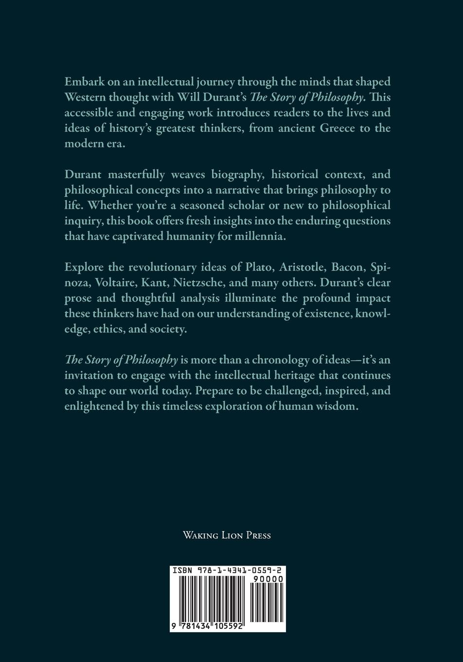 Rückseitencover The Story of Philosophy