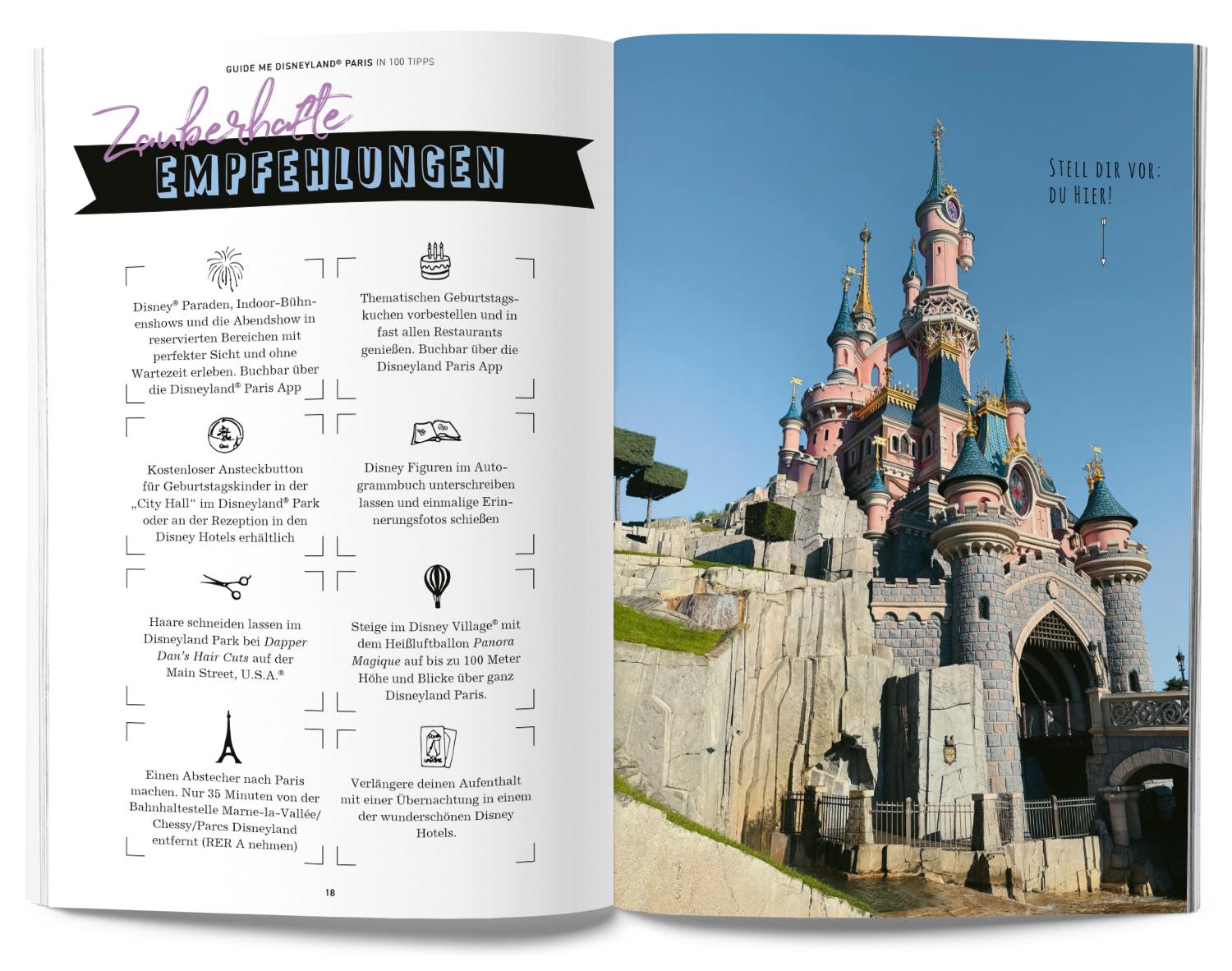 Beispielinhalt (Bild) GuideMe Reiseführer Disneyland® Paris Freizeitpark Guide