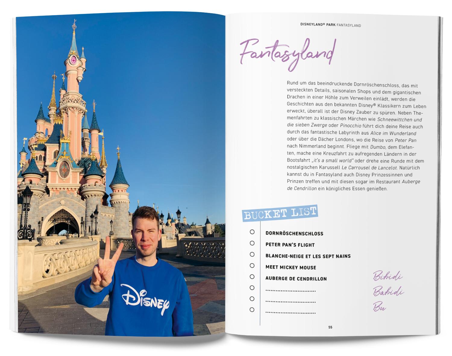 Beispielinhalt (Bild) GuideMe Reiseführer Disneyland® Paris Freizeitpark Guide