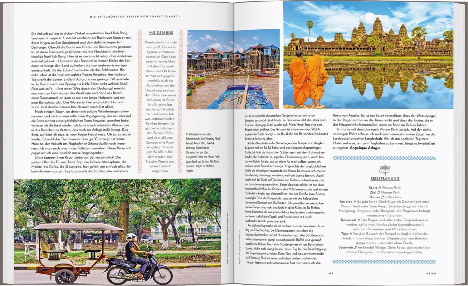 Beispielinhalt (Bild) LONELY PLANET Bildband Die 50 schönsten Reisen von Lonely Planet