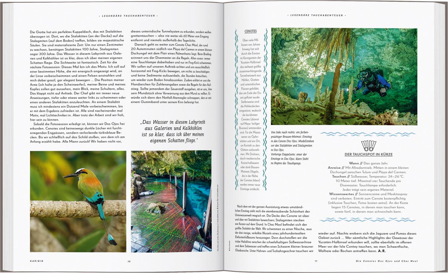 Beispielinhalt (Bild) LONELY PLANET Bildband Legendäre Tauchabenteuer