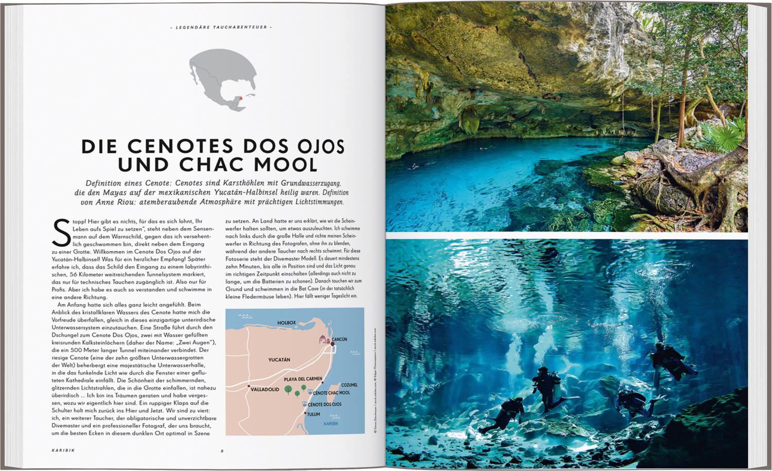 Beispielinhalt (Bild) LONELY PLANET Bildband Legendäre Tauchabenteuer