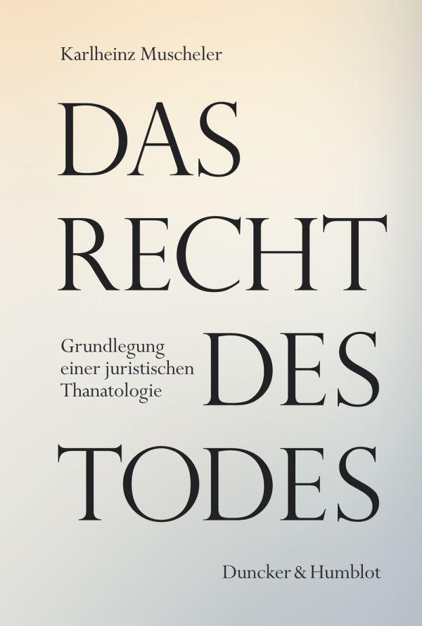 Vorderes Coverbild Das Recht des Todes