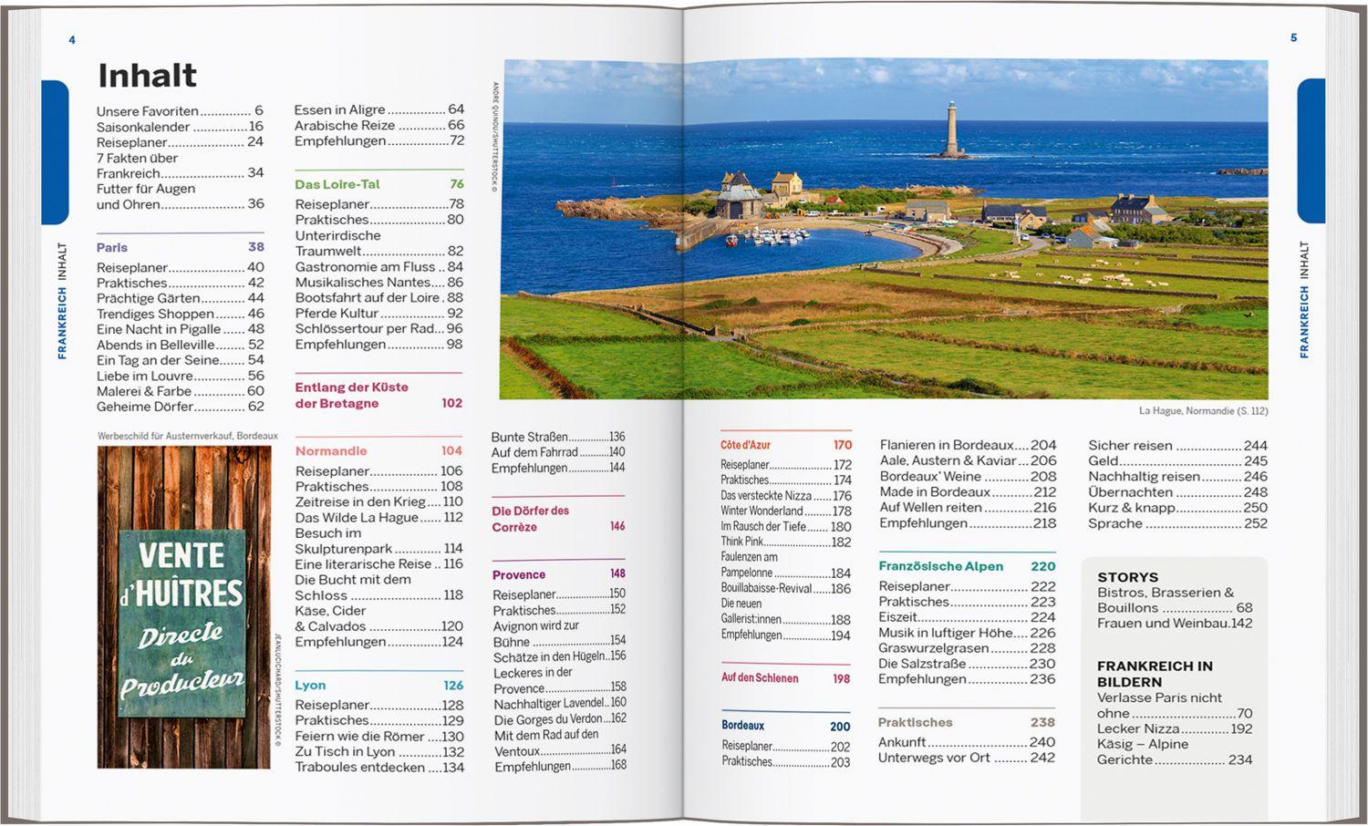 Beispielinhalt (Bild) LONELY PLANET Reiseführer Entdecke Frankreich