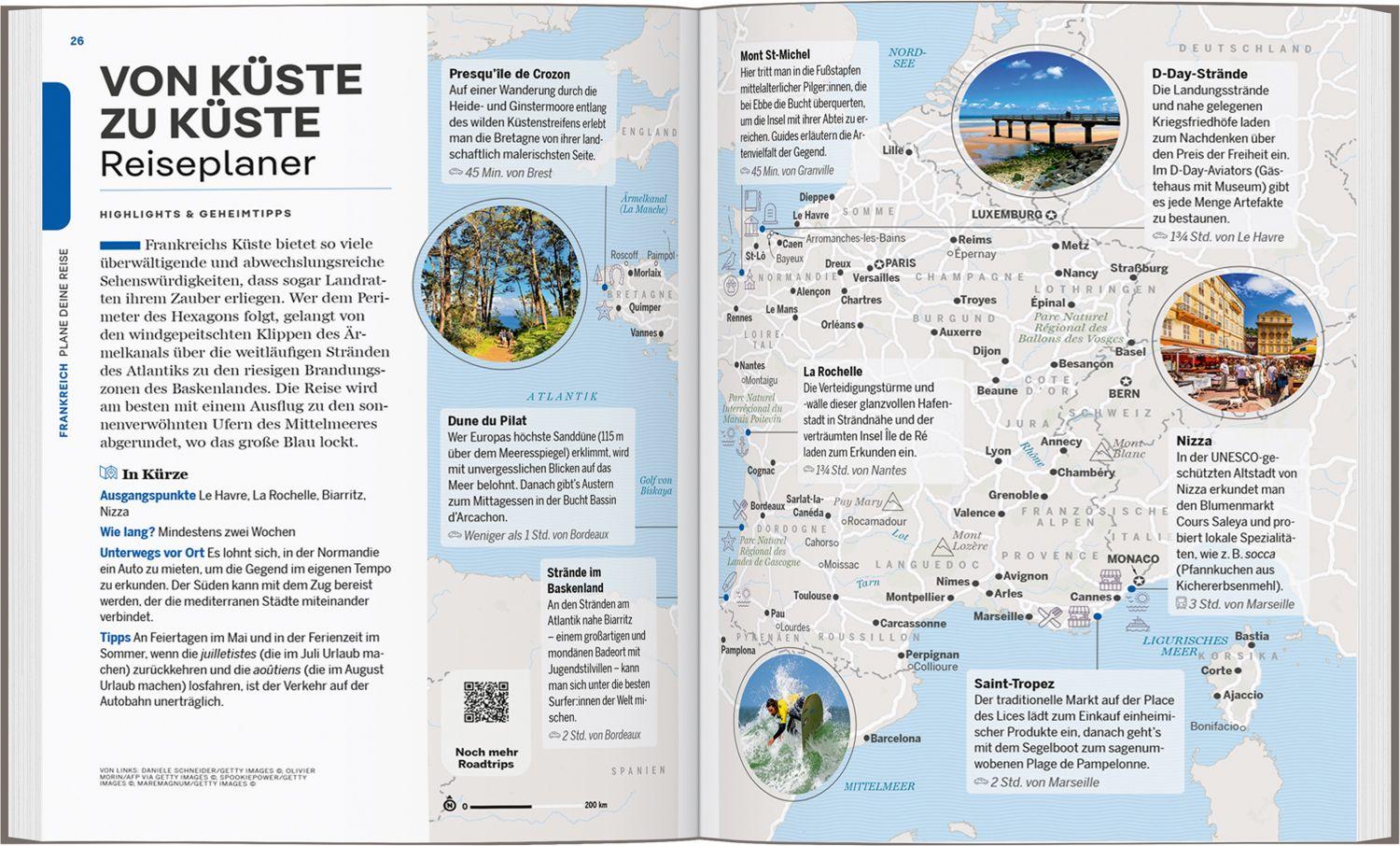 Beispielinhalt (Bild) LONELY PLANET Reiseführer Entdecke Frankreich