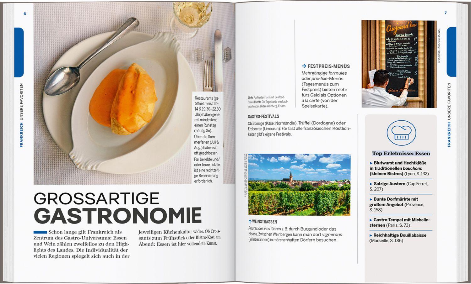 Beispielinhalt (Bild) LONELY PLANET Reiseführer Entdecke Frankreich
