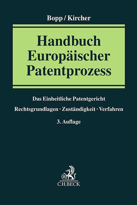 Vorderes Coverbild Handbuch Europäischer Patentprozess