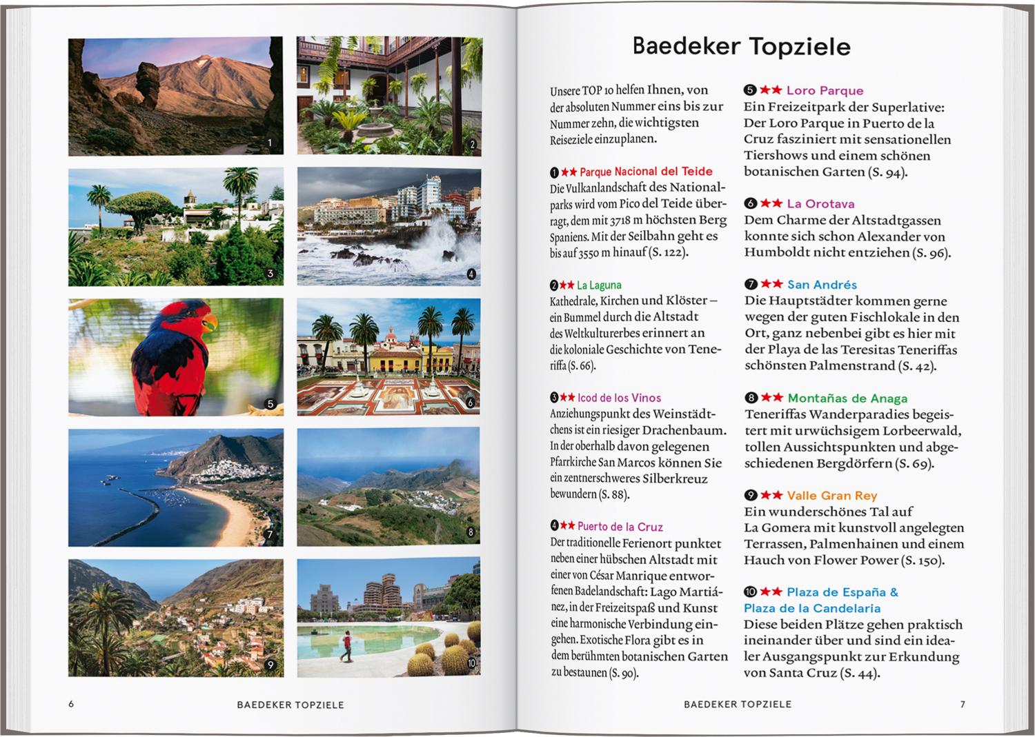 Beispielinhalt (Bild) Baedeker SMART Reiseführer Teneriffa