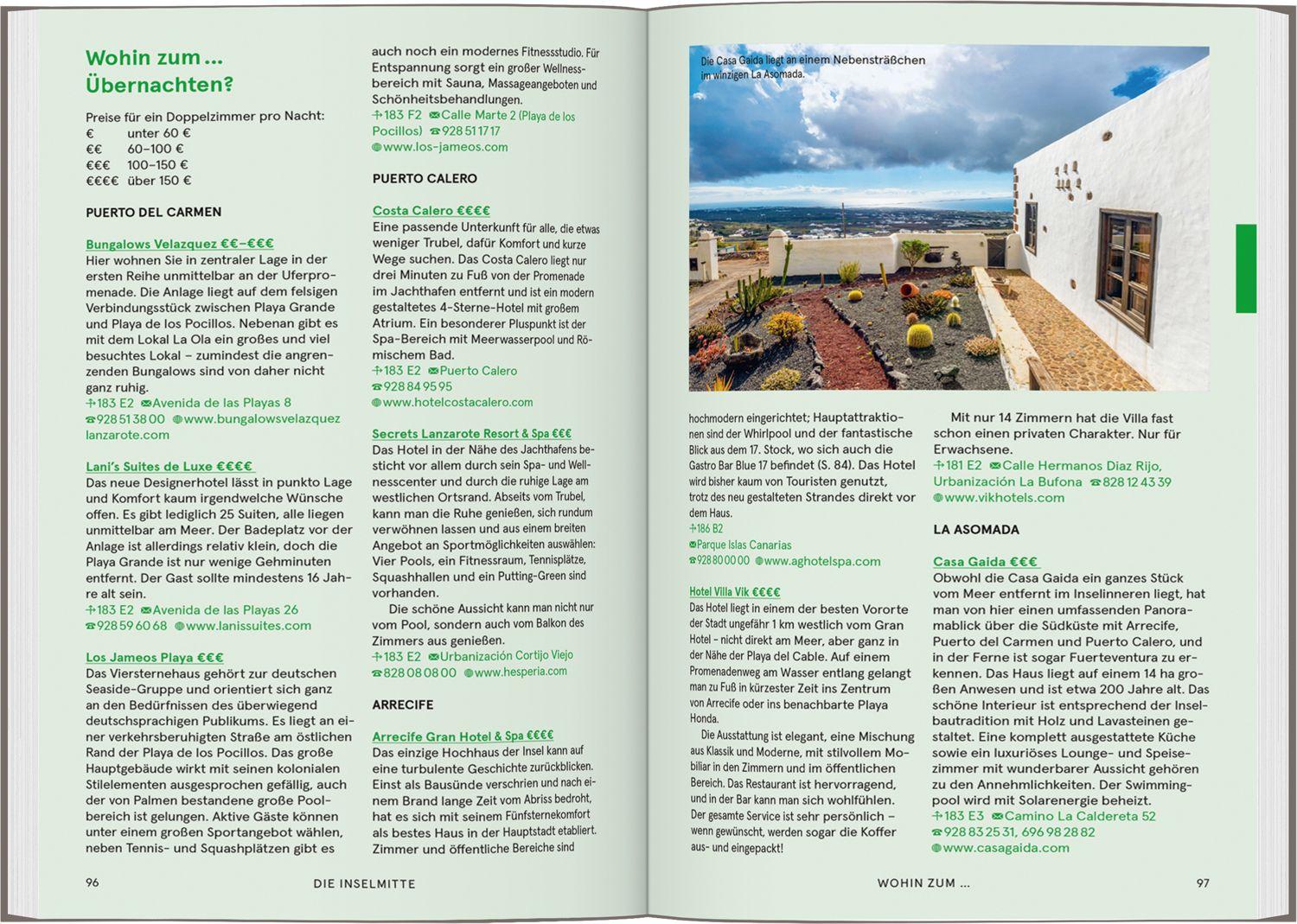 Beispielinhalt (Bild) Baedeker SMART Reiseführer Lanzarote