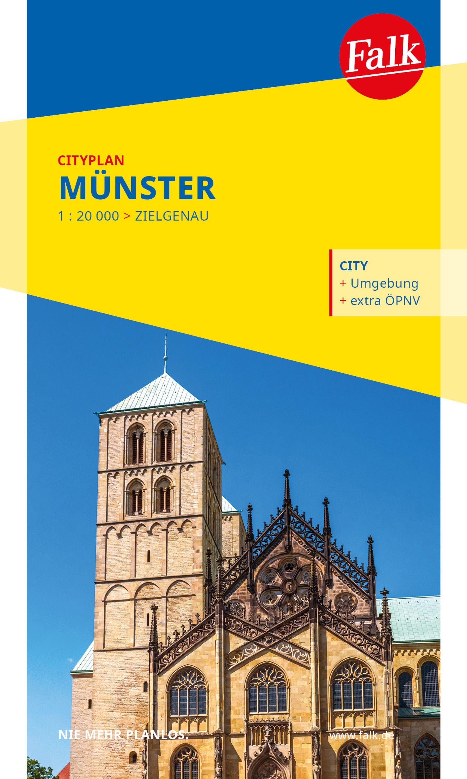 Vorderes Coverbild Falk Cityplan Münster 1:20.000