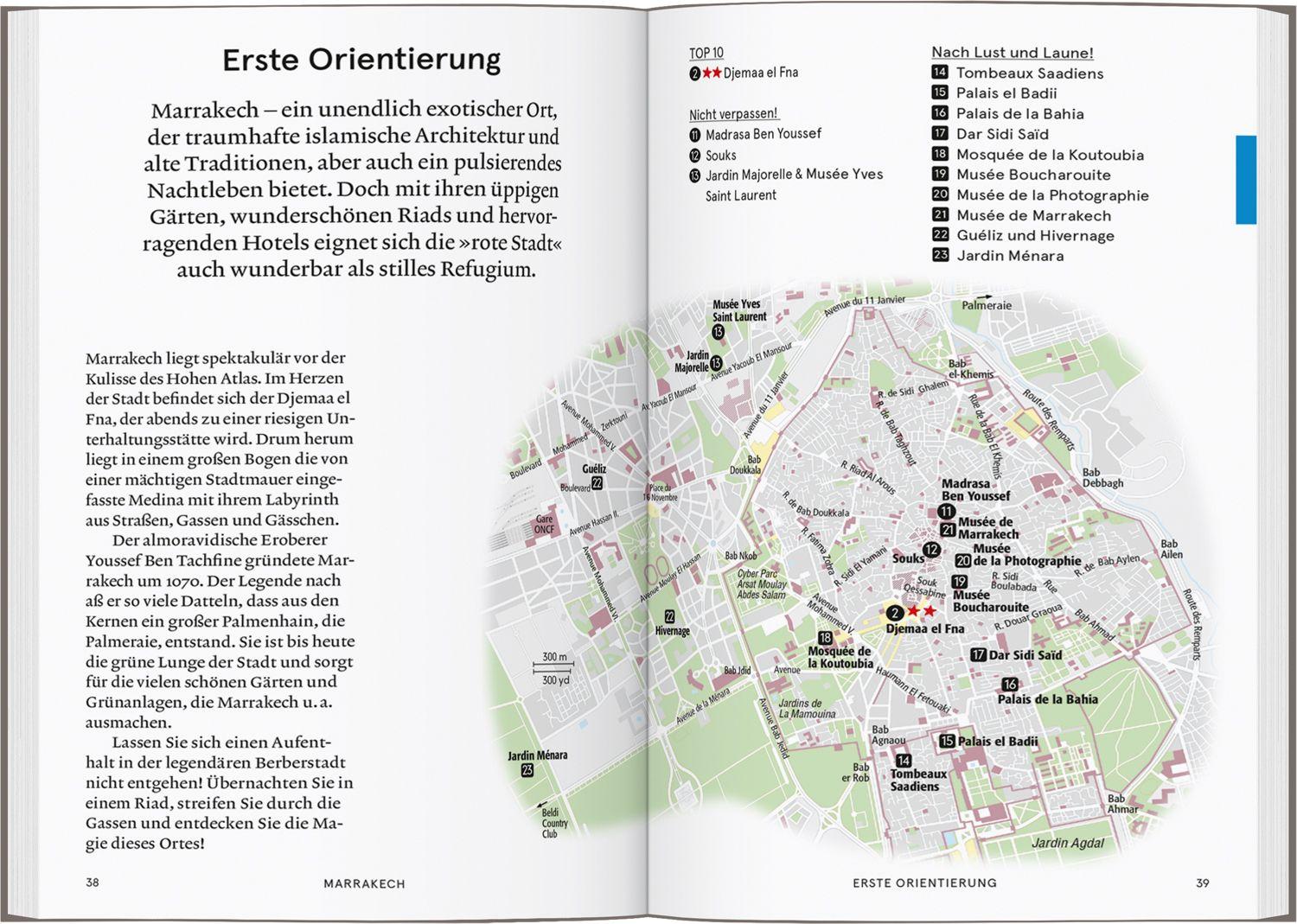 Beispielinhalt (Bild) Baedeker SMART Reiseführer Marokko