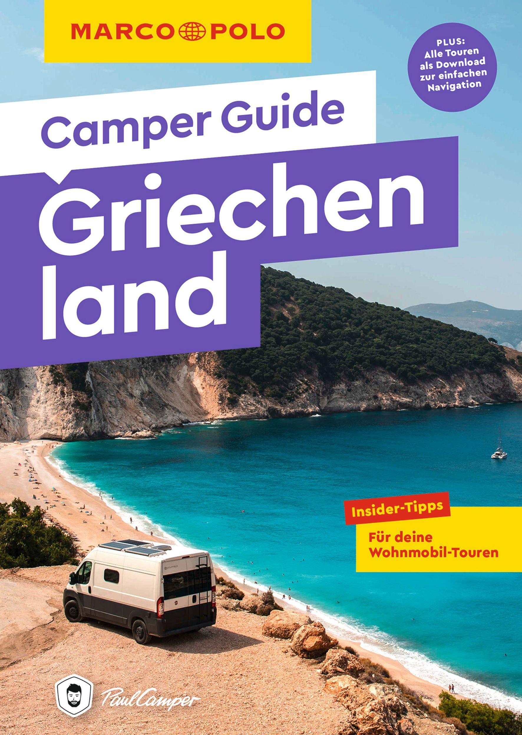 Vorderes Coverbild MARCO POLO Camper Guide Griechenland