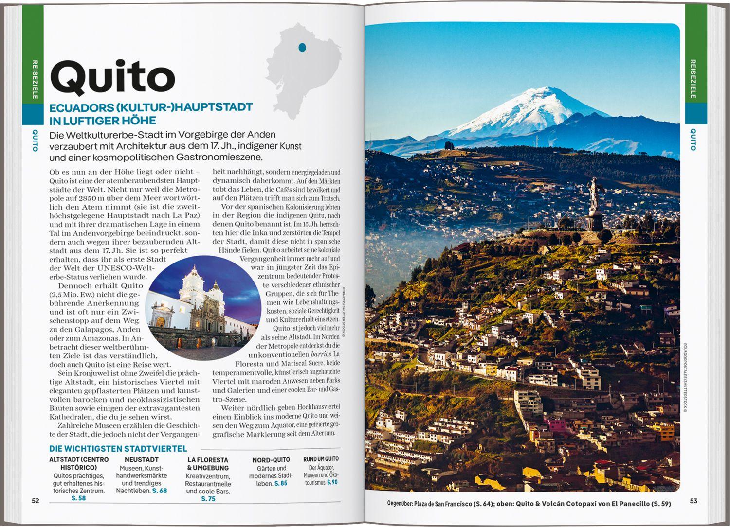 Beispielinhalt (Bild) LONELY PLANET Reiseführer Ecuador & Galápagosinseln