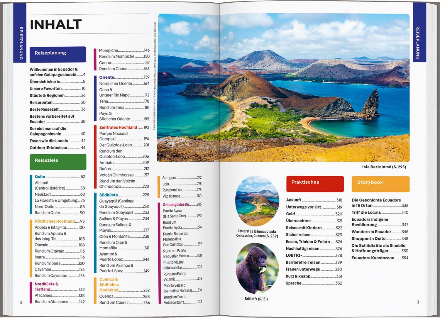 Beispielinhalt (Bild) LONELY PLANET Reiseführer Ecuador & Galápagosinseln