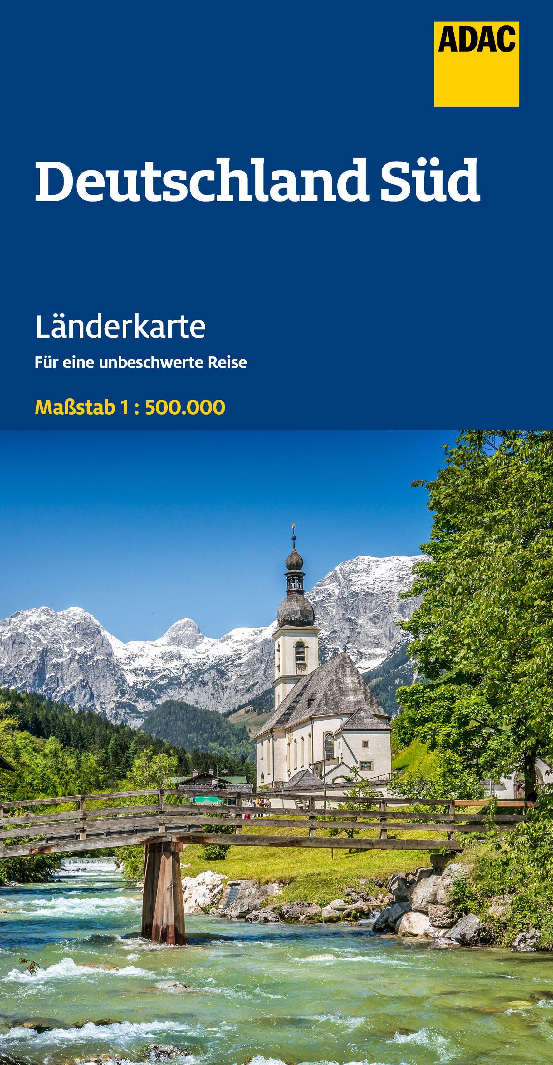 Vorderes Coverbild ADAC Länderkarte Deutschland Süd 1:500.000