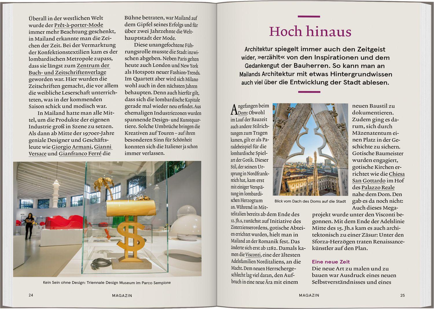 Beispielinhalt (Bild) Baedeker SMART Reiseführer Mailand
